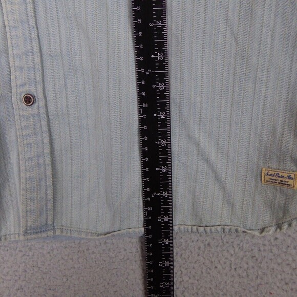 Scotch Center AMS Shirt Men's XL Blue Striped Button Down Long Sleeve Collared - Picture 6 of 10